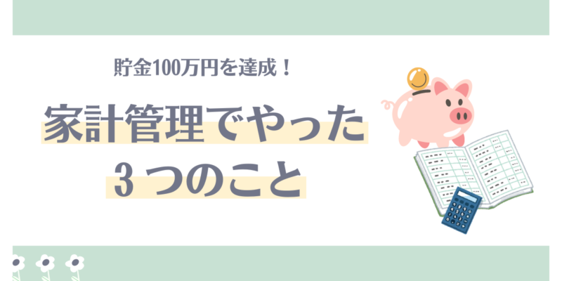 年間貯金100万円を達成。家計管理でやってた3つのこと。